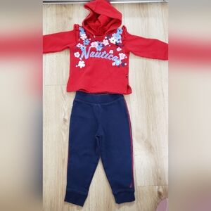 Nautica Red and Blue Matching Sweatpants Set